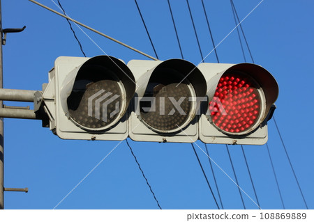 red light LED traffic light 108869889