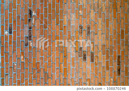 Brick wall wallpaper texture clinker and concrete pattern in old vintage red and brown colour theme under the constuction area Brick wall wallpaper texture clinker and concrete pattern in old vintage red and brown colour theme under the constuction area 108870246