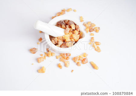 Frankincense or olibanum aromatic resin used in incense and perfumes. Frankincense or olibanum aromatic resin used in incense and perfumes. 108870884