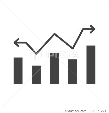 Fluctuate icon vector image. Fluctuate icon vector image. 108871221