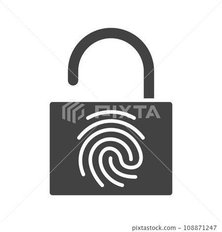Fingerprint Lock icon vector image. Fingerprint Lock icon vector image. 108871247