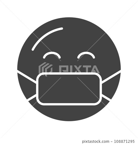 Face with Medical Mask icon vector image. 108871295