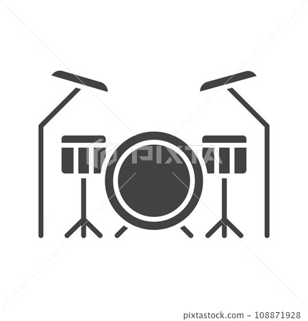 Drum Set icon vector image. 108871928