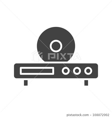 Disc Player icon vector image. 108872002