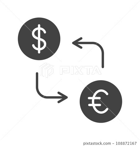 Currency Exchange icon vector image. 108872167
