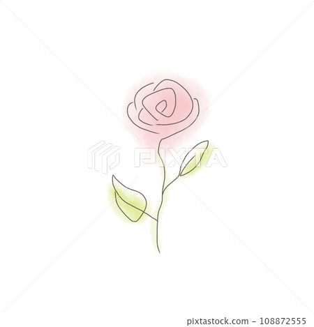 simple rose illustration simple rose illustration 108872555