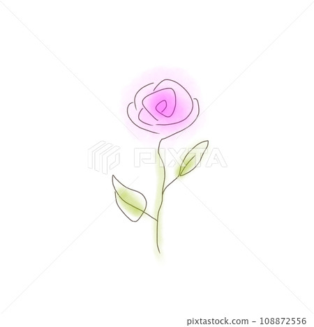 simple rose illustration simple rose illustration 108872556