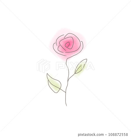 simple rose illustration simple rose illustration 108872558