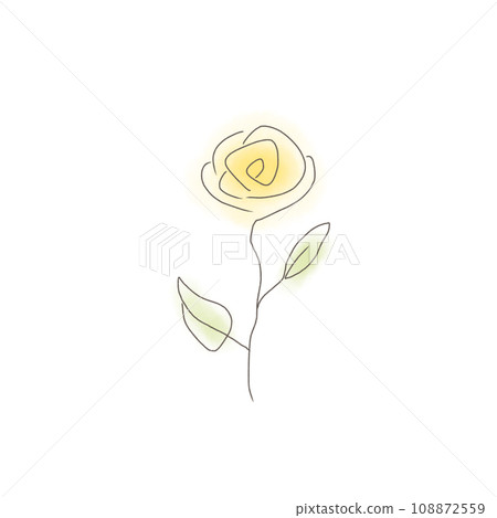 simple rose illustration simple rose illustration 108872559