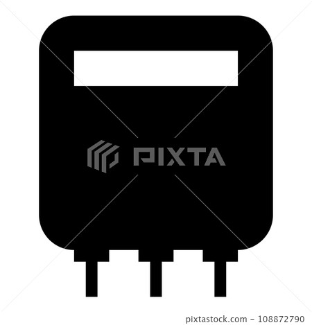 Electric meter home electricity power counts energy measuring consumption equipment icon black color vector illustration image flat style 108872790
