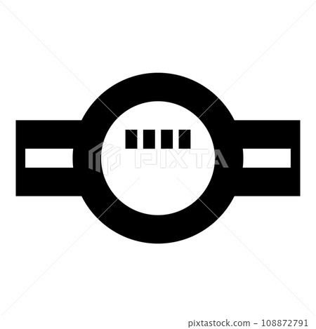 Water meter measuring sanitary equipment icon black color vector illustration image flat style Water meter measuring sanitary equipment icon black color vector illustration image flat style 108872791