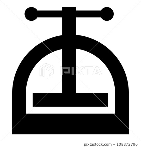 Manual press icon black color vector illustration image flat style Manual press icon black color vector illustration image flat style 108872796