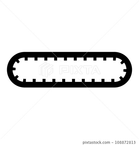 Strap for engine toothed belt for gear cambelt timing gas distribution mechanism icon black color vector illustration image flat style Strap for engine toothed belt for gear cambelt timing gas distribution mechanism icon black color vector illustration image flat style 108872813