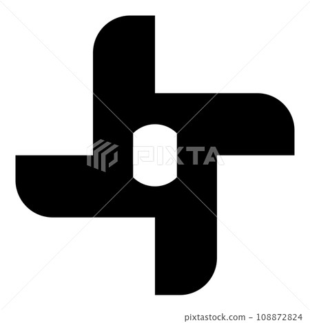 Knife for meat grinder mincer chopper accessory spare component part icon black color vector illustration image flat style 108872824