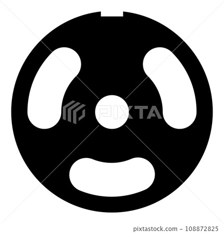 Grate for meat grinder plate mincer device for growing shallow of meat lattice sieve icon black color vector illustration image flat style 108872825