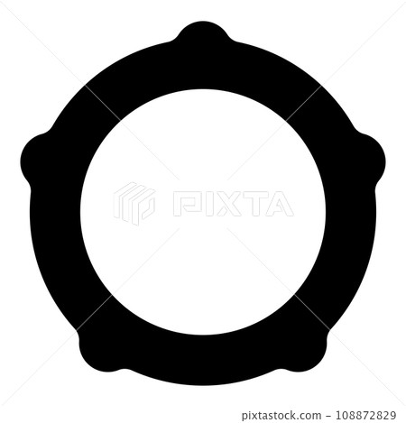 Meat grinder mincer nut screw female screw pawl stop latch holder icon black color vector illustration image flat style 108872829