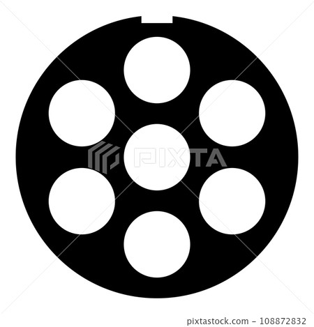 Grate for meat grinder plate mincer device for growing shallow of meat lattice sieve icon black color vector illustration image flat style 108872832