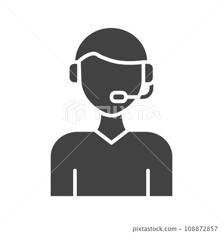 Commentator icon vector image. Commentator icon vector image. 108872857