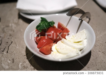 Caprese with mozzarella and tomato 108873831
