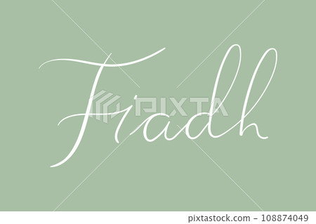 Female name Fiadh. Handwritten lettering calligraphy Girl name. Vector illustration 108874049