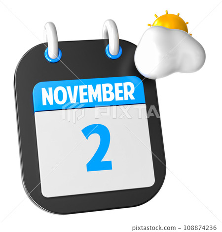 icon calendar 3d render of day 108874236