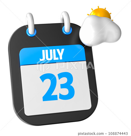 icon calendar 3d render of day icon calendar 3d render of day 108874443