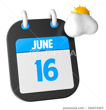 icon calendar 3d render of day 108874467