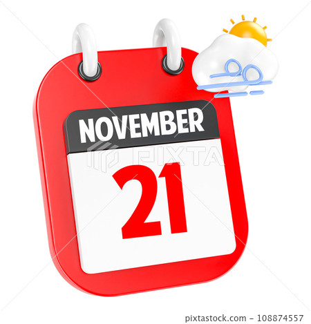 icon calendar 3d render of day icon calendar 3d render of day 108874557