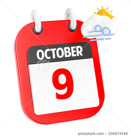 icon calendar 3d render of day 108874586