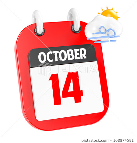 icon calendar 3d render of day 108874591