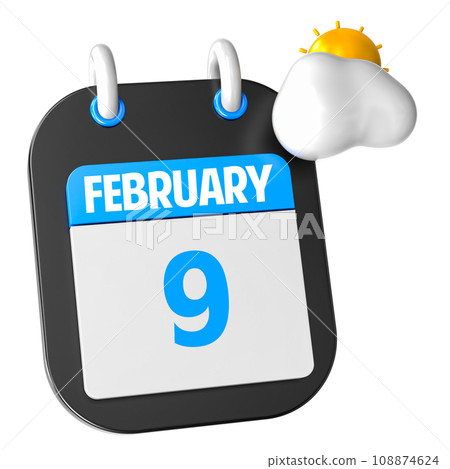 icon calendar 3d render of day icon calendar 3d render of day 108874624