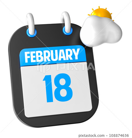 icon calendar 3d render of day icon calendar 3d render of day 108874636