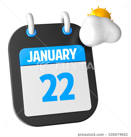 icon calendar 3d render of day 108874682