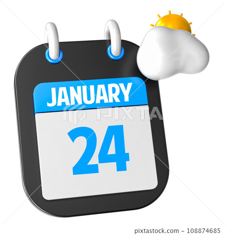 icon calendar 3d render of day 108874685