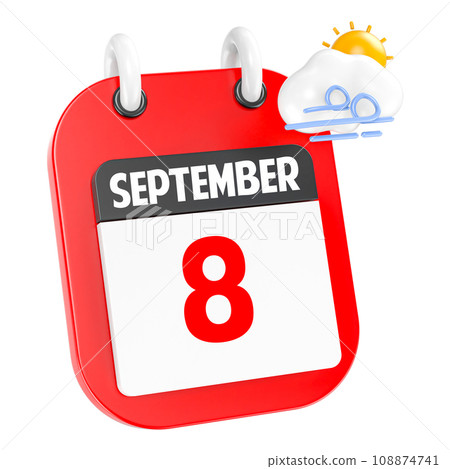 icon calendar 3d render of day 108874741