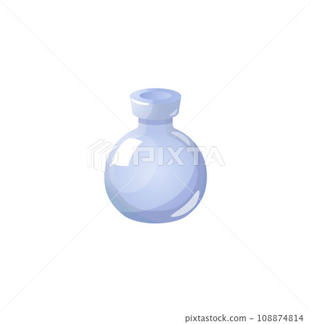 Glass bottle for potion, vector game icon isolated on white background 108874814