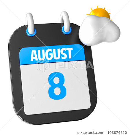 icon calendar 3d render of day 108874830