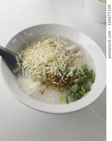 Breakfast Thai style rice porridge congee 108875108