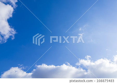 White clouds flowing in the blue sky White clouds flowing in the blue sky 108875483