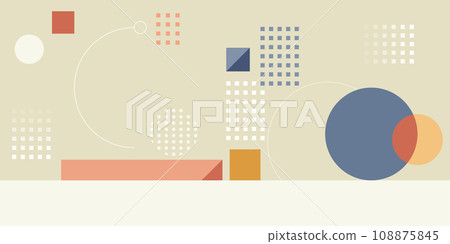Abstract geometric background on light yellow background,Vector illustration. 108875845