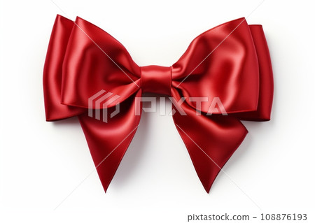 Pink ribbon with bow isolated Pink ribbon with bow isolated 108876193