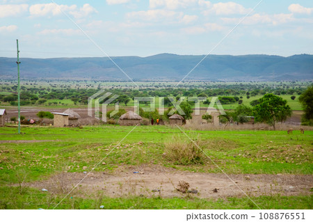 life in African village in Tanzania 108876551