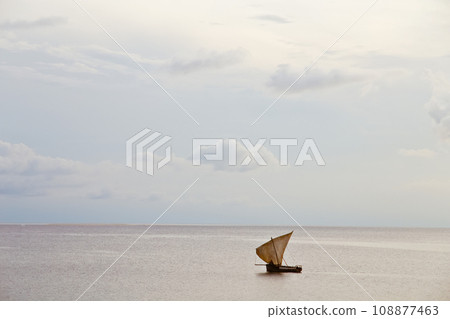 vintage sail boat vintage sailboat in ocean vintage sail boat vintage sailboat in ocean 108877463