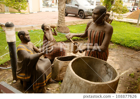 Tribal african wooden fugure used traditional ceremonies. 108877626