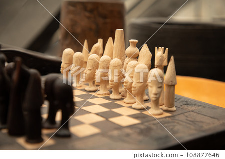 Tribal african wooden masks used traditional ceremonies. Tribal african wooden masks used traditional ceremonies. 108877646