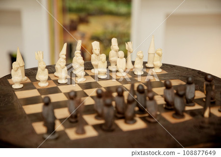 Tribal african wooden masks used traditional ceremonies. 108877649