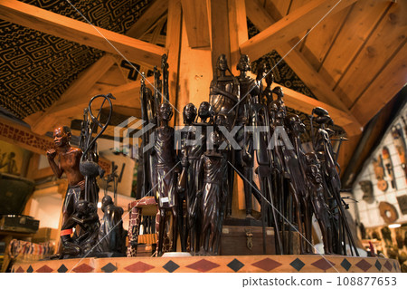 Tribal african wooden fugure used traditional ceremonies. 108877653