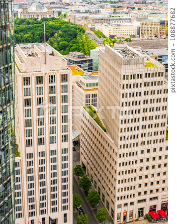 Aerial view of Berlin skyline at the center of the city Aerial view of Berlin skyline at the center of the city 108877682