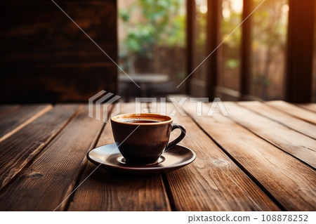 coffee cup on the table in morning, generative ai 108878252