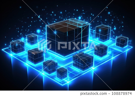 data network connect , Blockchain technology,... - Stock Illustration ...